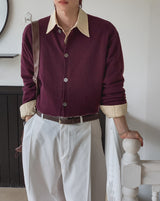 Kaiden Cashmere Round Knit Cardigan