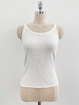 Luyou Basic Ribbed Round Sleeveless