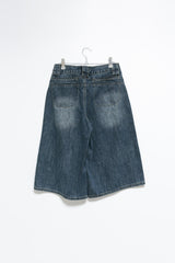 dark blue bermuda pants(S-M)