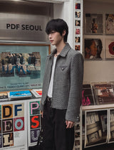 Sio Tweed Crop Wool Jacket