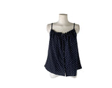 Dough Dot Frill Button Sleeveless
