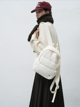 padded mini backpack - ivory           