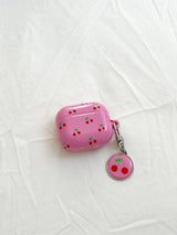 cherry epoxy keyring(pink)