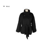 [2oz Quilting] Fila High Neck Wool Belt Half Coat