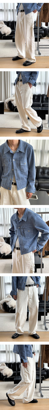 [F/W] Suede trucker jacket(4color)