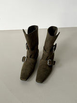 belted ankle boots 
