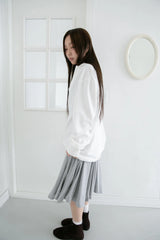 stripe banding flare midi skirt(3colors)