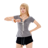 CUPID MINI SWEAT SHORTS [BLACK]