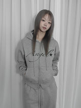 エンジェル2wayルーズフィットフーディージップアップ 2 colors