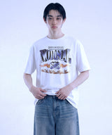 ファイアブルーオーバーフィットTシャツ - 4COLOR