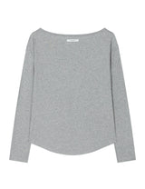プラケット リブド ティーシャツ(GREY)