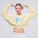 25P パーセントスポーツクロップスウェットシャツ 25B41224 WM/YL
