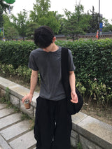 ディープリブマッスルフィットクロップ半袖Tシャツ 6C