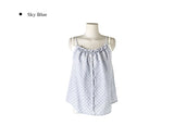 Dough Dot Frill Button Sleeveless