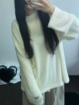 パッチ🤎ルーズガーリーオーバーニット🧸🤍🤎🖤4カラー