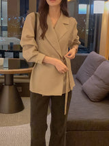 [Strap SET] Rocio Wrap Shirt Jacket