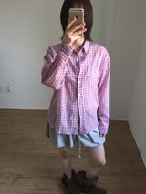 Summer-Vacation Check Shirt (3color)
