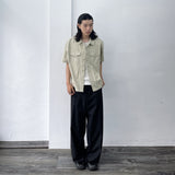 Relaxed Pleat Wide Trousers