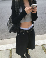 Slim hood cardigan