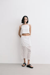 rose skirt (white)