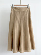 Arom Wrinkle Banding Flare Skirt