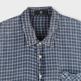 [ASCLO MADE] Tencel Indigo Washed Check Shirt