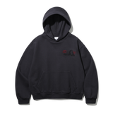 Red Signal Crop Hoodie (CHARCOAL)