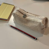 Clam ラウンドペンケース _ コーデュロイココナッツ