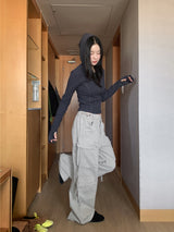 LINE HOOD HALF ZIP-UP