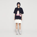 24FW BRUSHING TEETH GIRL BABY FACE SHORT SLEEVE T-SHIRT (OVERSEAS EXCLUSIVE) BLACK