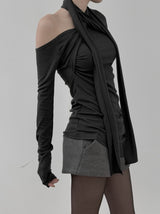 Drape Strap Multi-Layered Tee