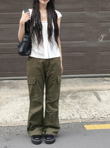 Sobi Stud Cargo Pocket Bootcut Pants