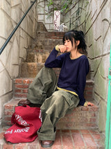 [BAONHAUS] ルーヴェン ストライプ カラーマッチング ロングスリーブ Tシャツ