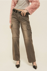 Ash pocket cargo jeans