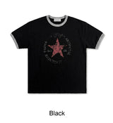 ピア スター クロップ リンガーTシャツ