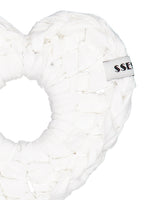 Crochet Heart Scrunch - White