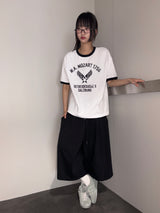 Buggy Ringer Letter Tattoo Oversized T-Shirt 3color