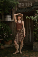Offbeat Check skirt