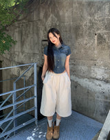 リベットヘビーパイルバミューダパンツ
