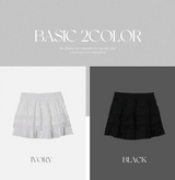 #レースティアードミニスカート (2color)