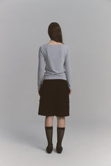 Lace Rose Long Sleeve Gray