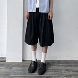 Snap-Button Wide Shorts