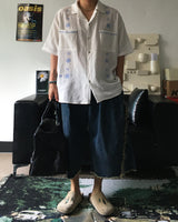 HX Harvey Embroidery Short Sleeve Shirt White