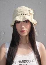 Clover Ruffle Beanie - Light Yellow