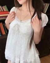 Rosalyn Flower Frill Blouse