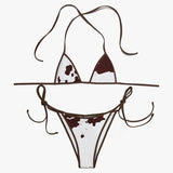 Zoe triangle bikini - mocha splash [micro]