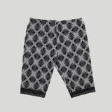 LACE HEM SHORTS: CHECK