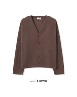 (UNISEX) Knitted V-Neck Cardigan
