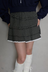 DARING LACE CHECK SKIRT