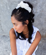 Lace Big Scrunchie - White